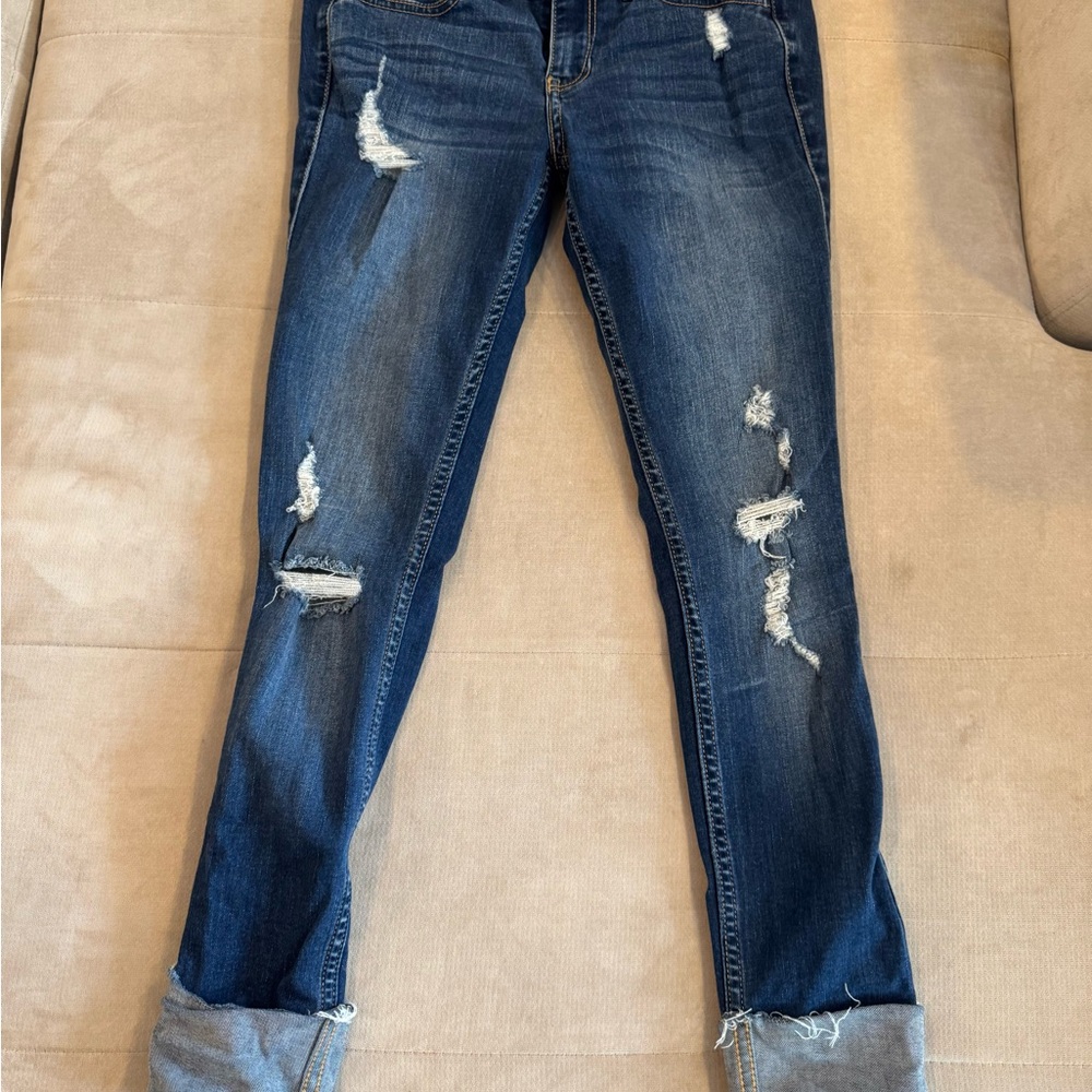 Distressed Blue Jeans for Women